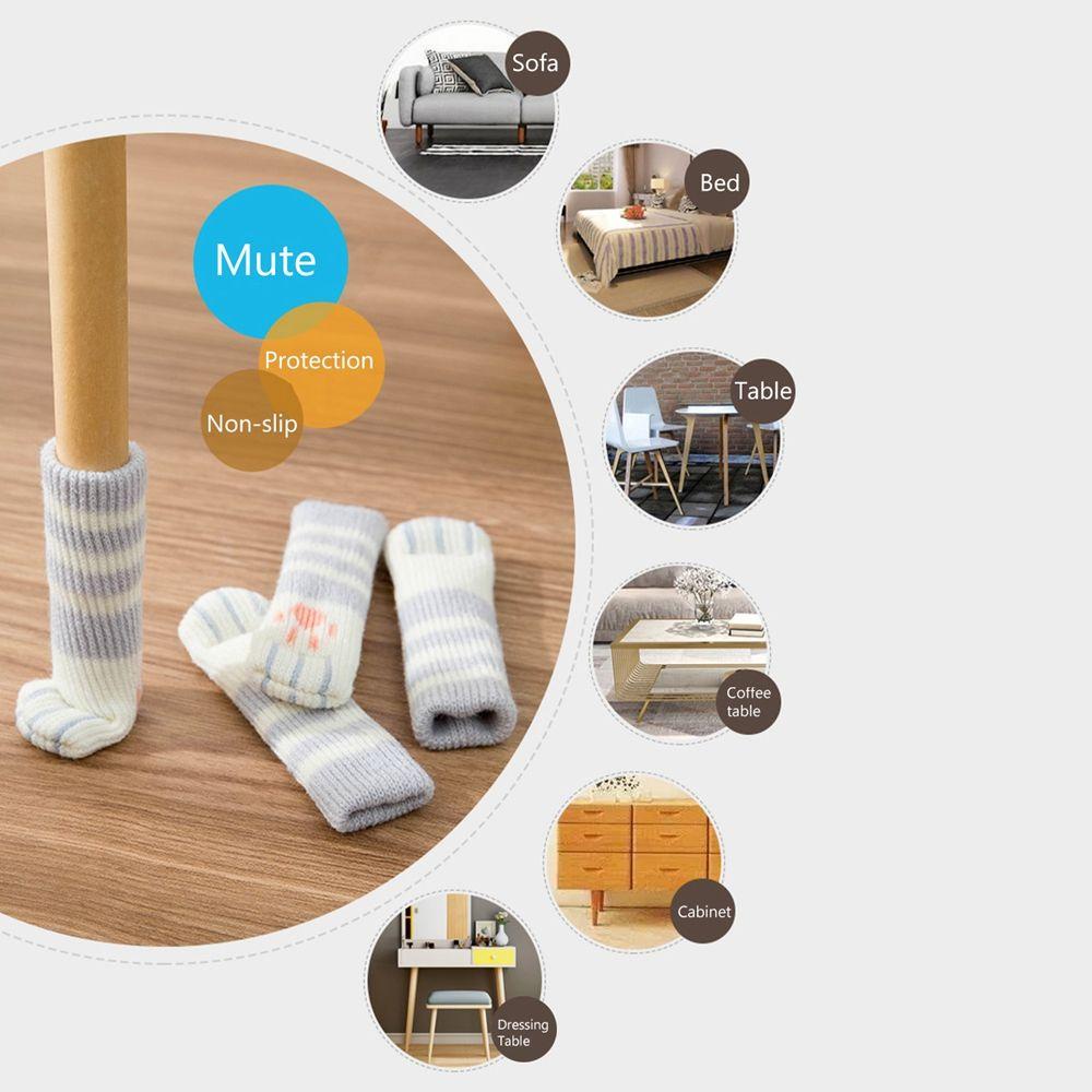 Bộ 4 Vỏ Bọc Chân Ghế Chống Trượt Chống Cào Xước Tiện Dụng