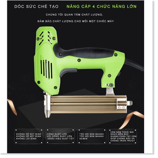 Súng bắn đinh cầm tay điện 220V MOYI F30-422 dùng được 2 loại đinh thẳng và U