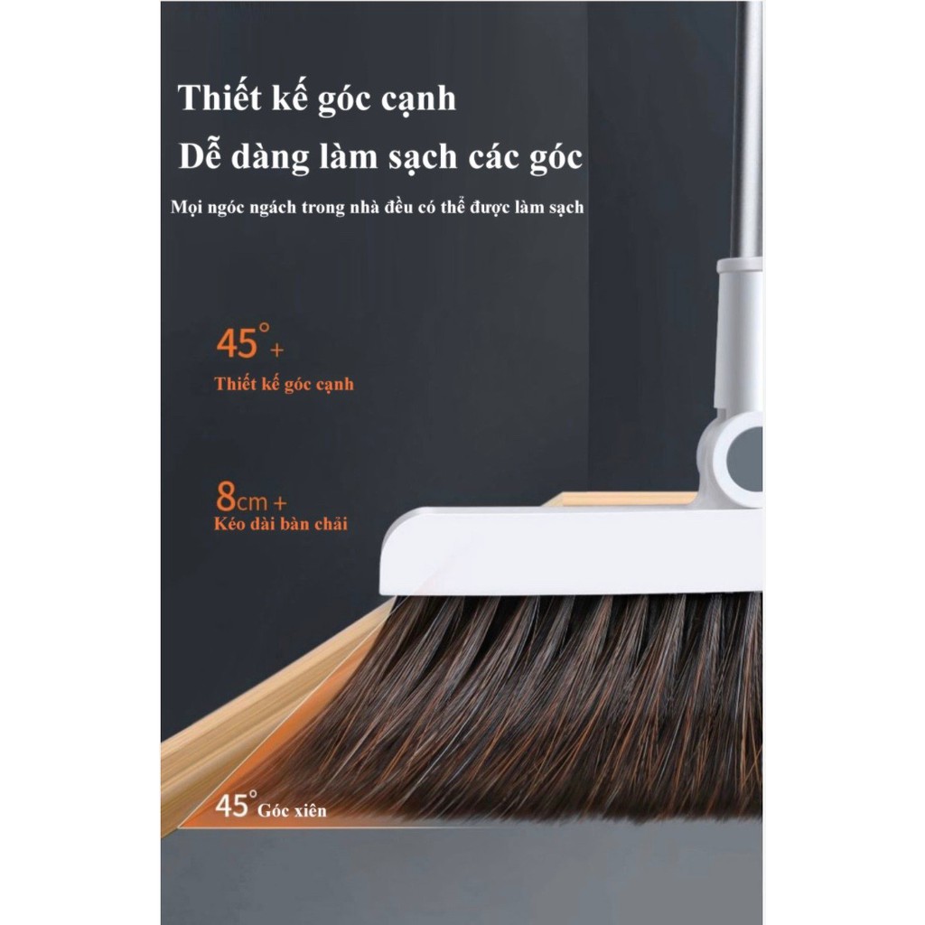 Bộ chổi quét nhà từ tính tự gắp và quét sạch bụi bẩn