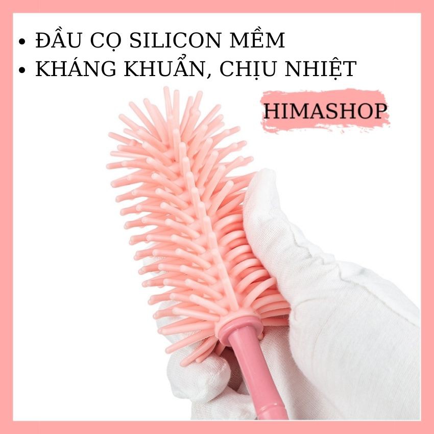 Cọ Rửa Bình Sữa Silicon HIMASHOP H004 Kháng Khuẩn Rửa Sạch Mọi Ngóc Ngách