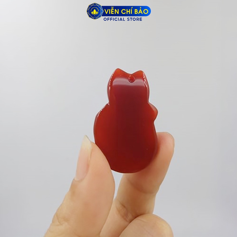 Mặt dây chuyền Cửu Vỹ Thiên Hồ đá đỏ chất liệu đá tự nhiên thời trang phụ kiện trang sức Viễn Chí Bảo M200095