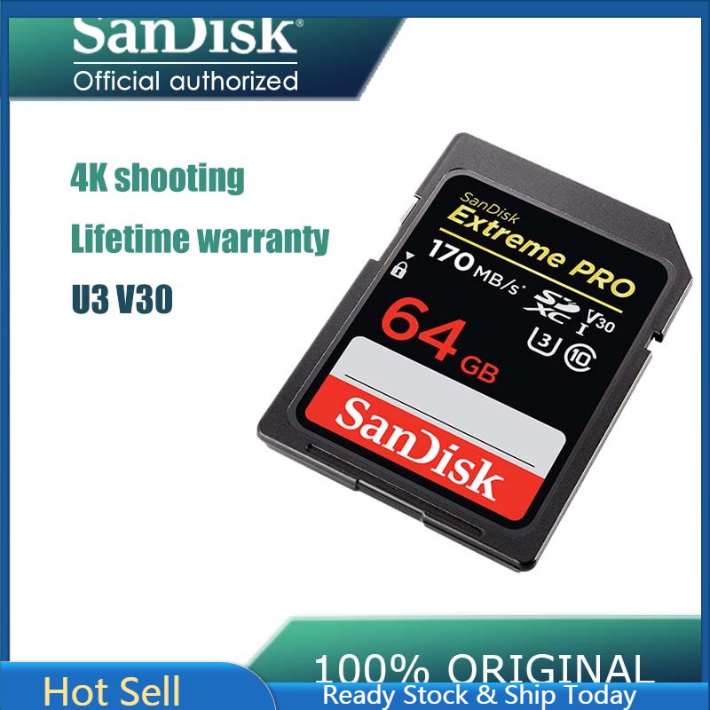 Thẻ Nhớ SDHC SanDisk Extreme Pro / Ultra U3 / U1 Dung Lượng 32GB 128GB 64GB 256GB 512GB 16GB