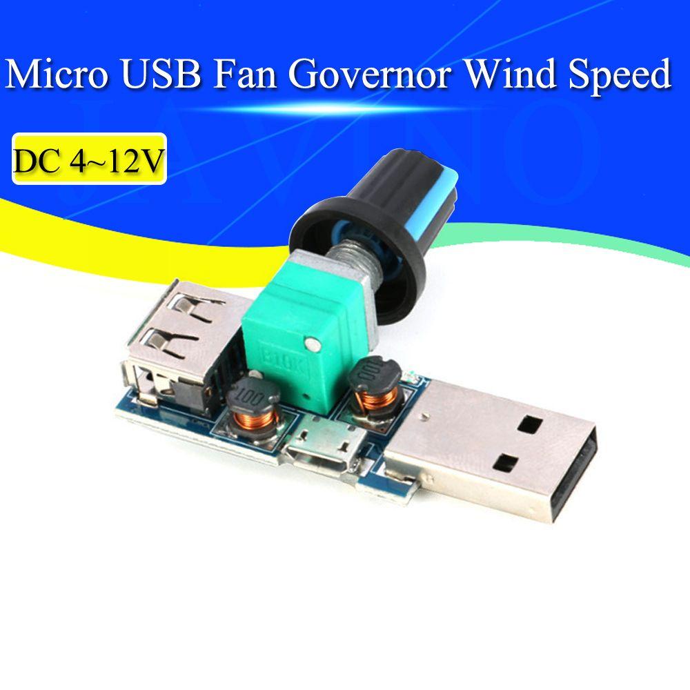 Bộ 2 Quạt USB Điều Chỉnh Tốc Độ Gió DC 4V-12V