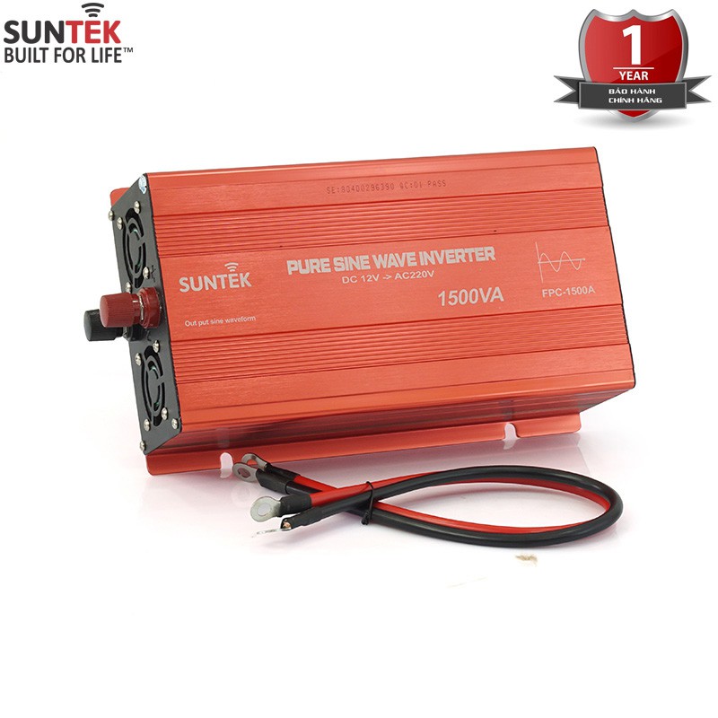 Bộ đổi nguồn 12V sang 220V SUNTEK Pure sin wave inverter 1500W