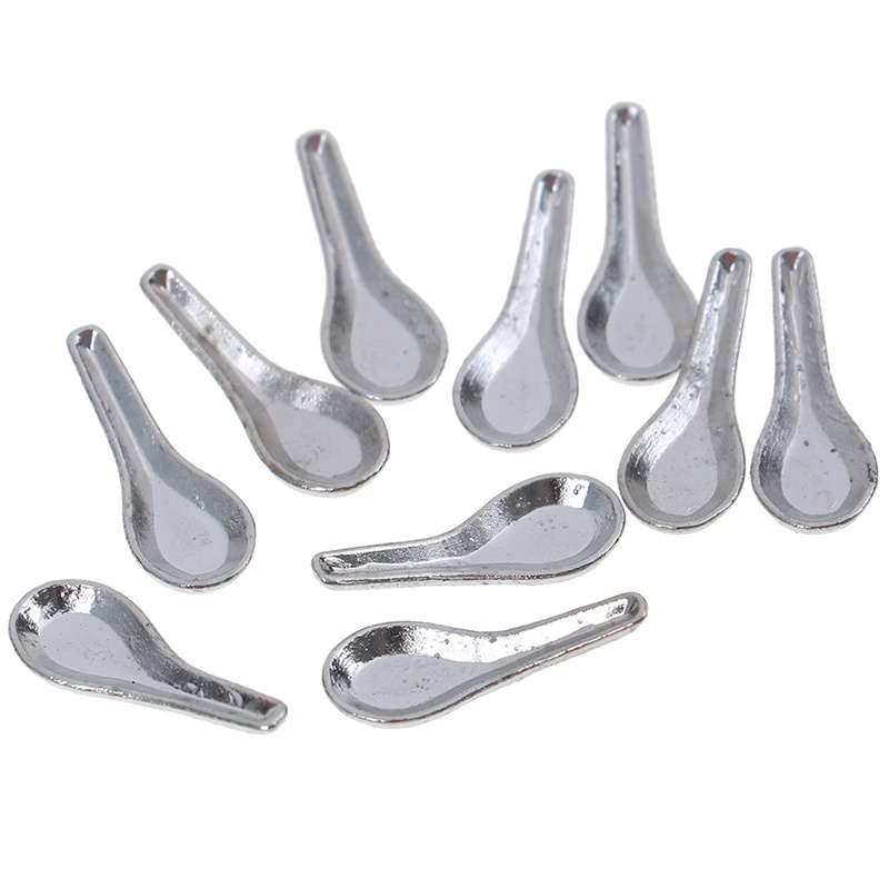 Bộ 10 Muỗng Súp Mini Tỉ Lệ 1: 12 Trang Trí Nhà Búp Bê