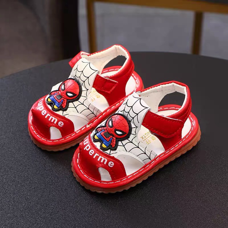 Sandal Tập Đi Cho Bé Trai Bé gái Kiểu Rọ Hình Người Nhện
