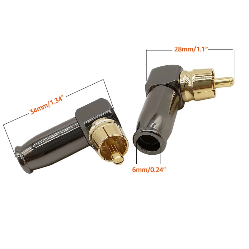 Đầu Nối Phích Cắm RCA Góc Phải Chuyên Dụng Cho Loa