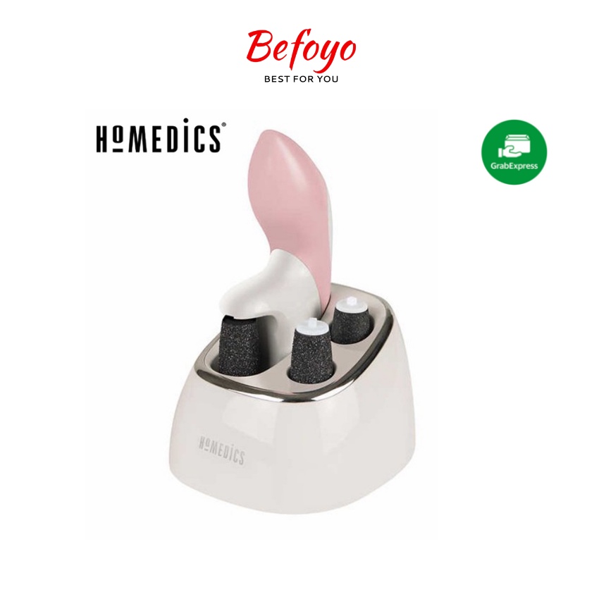 Máy tẩy da chết, chà gót chân siêu mài mòn dùng pin sạc HoMedics PED-1301 của Mỹ bảo hành 24 tháng - Befoyoa