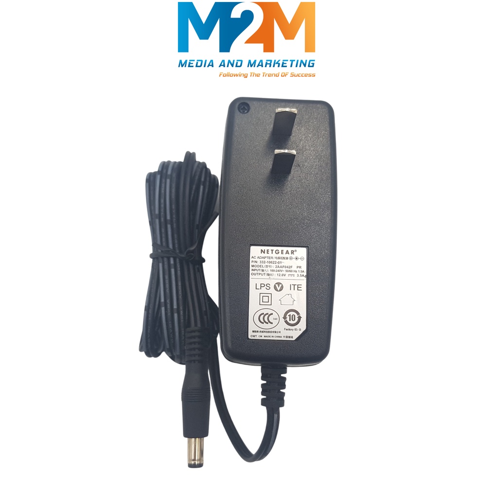 Nguồn Adapter 12V 3.5A NETGEAR Jack 5.5x2.1M 2AAF042FNguồn Cho Thiết Bị Cân Bằng Tải