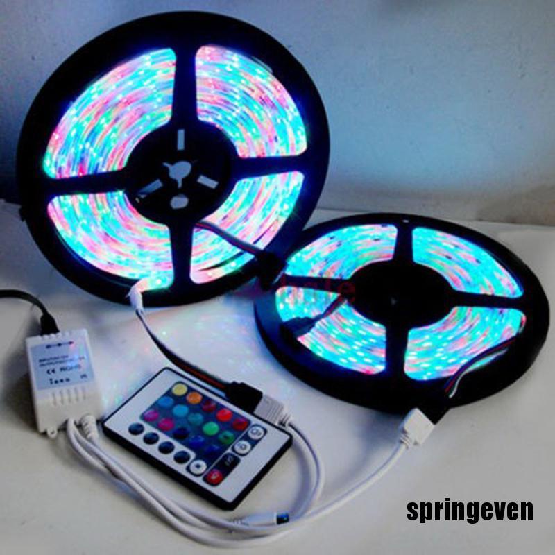 Dây Đèn LED 5M 3528 SMD RGB 600 Bóng 24 Bóng Có Điều Khiển Từ Xa Tiện Dụng