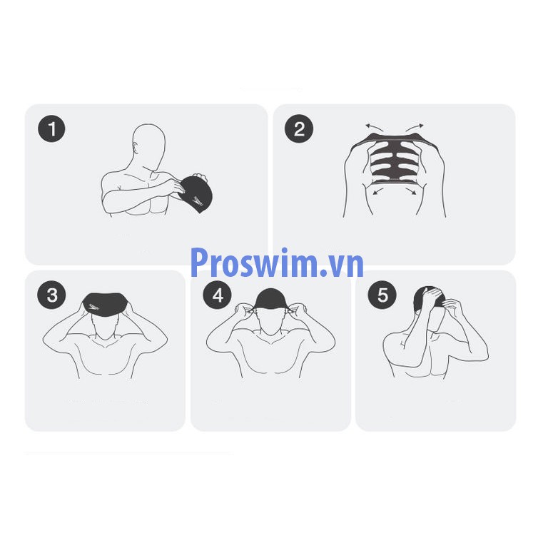 Mũ Bơi Silicone Chống Nước Speedo Longhair