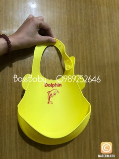 Yếm ăn dặm silicone siêu mềm Dolphin