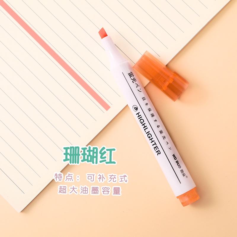 Bút dạ quang 6 màu highlight pastel LIZAMO, bút đánh dấu nhớ dòng cute nhiều màu marker B43