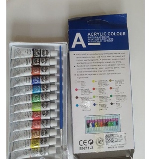 Bộ màu acrylic barroco 12 màu tuýp 6ml