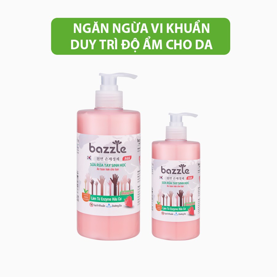 Sữa rửa tay sinh học Bazzle 500ml giúp ngăn ngừa vi khuẩn duy trì độ ẩm cho làn da mềm mại | BigBuy360 - bigbuy360.vn
