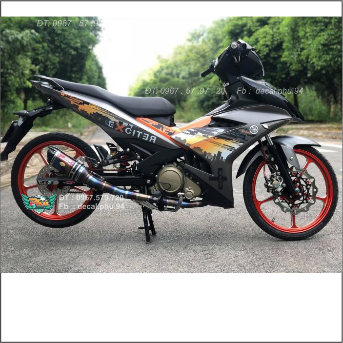 Tem Rời Exciter 150 Xám Cam City (V)