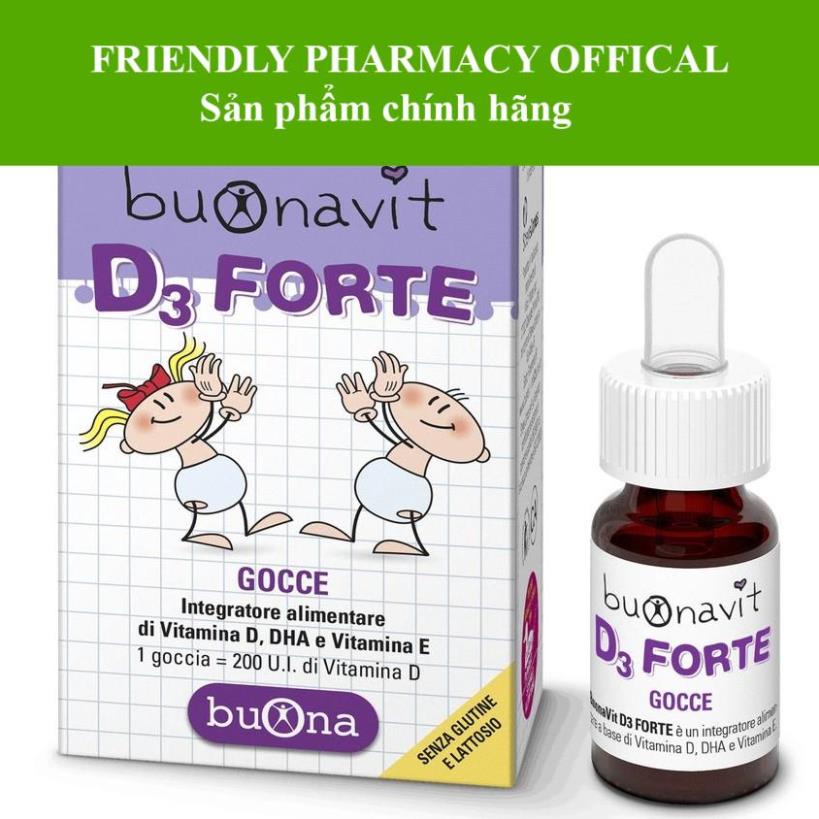 Buonavit D3 Forte - Bổ sung vitamin D, vitamin E, DHA hỗ trợ phát triển trí não, giúp xương – răng chắc khoẻ (12ml)