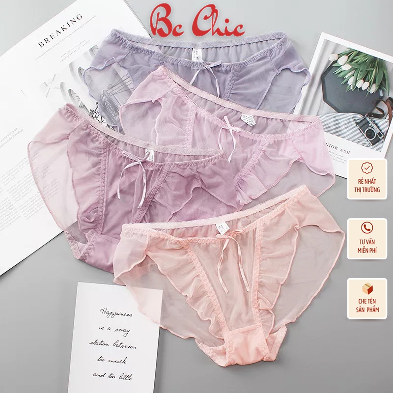 QUẦN LÓT REN LỤA XUYÊN THẤU GỢI CẢM SEXY Q0346  BC_CHIC LINGERIE