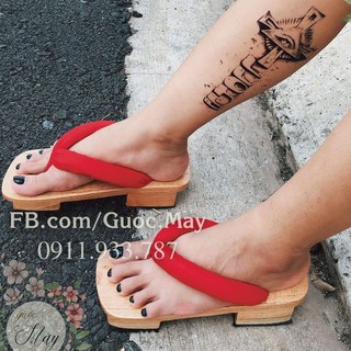 Geta Guốc Gỗ Quai Đỏ (còn nhiều màu)