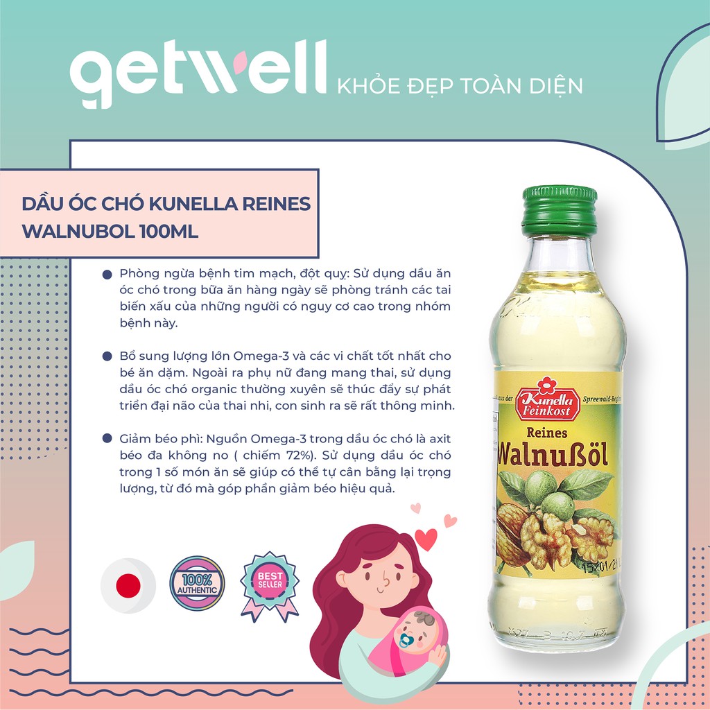 DẦU ÓC CHÓ KUNELLA REINES WALNUBOL 100ML