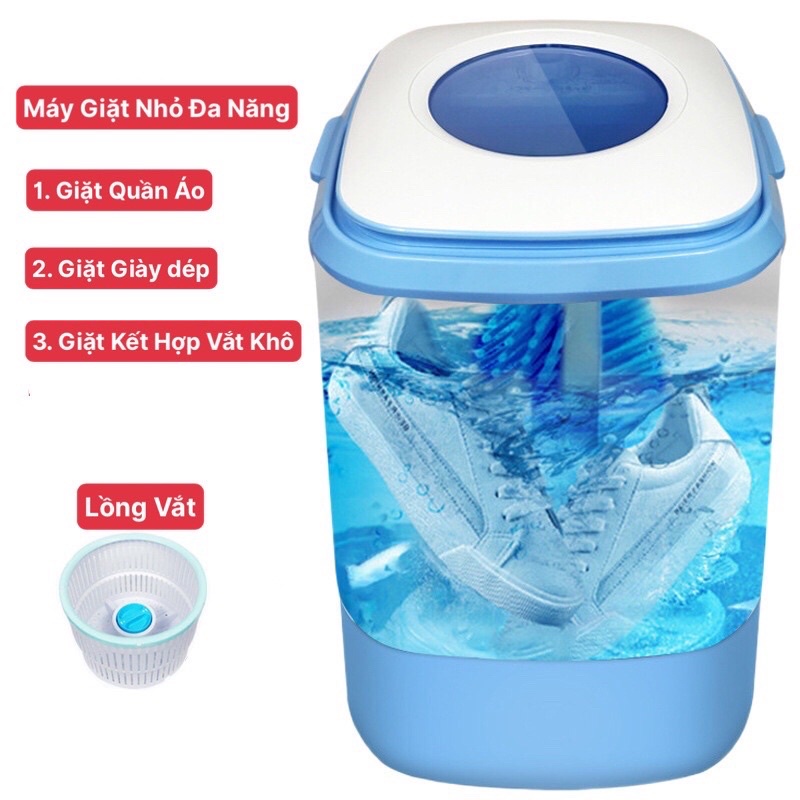 Máy giặt mini giặt giầy giặt quần áo lồng thép vắt khô sẵn hàng