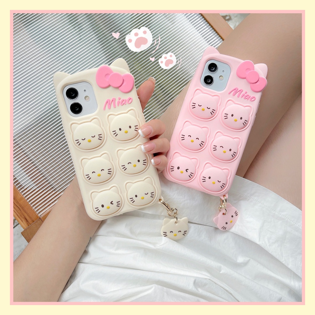 Dễ Thương Ốp Điện Thoại Silicon Hình Hello Kitty Cho For iPhone 6 6s 7 8 Xs Xr 11 12 Pro Max Se 2020