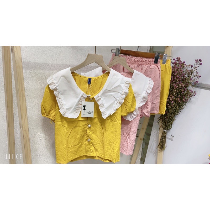 [Mã FAGREEN245 giảm 10% tối đa 30K đơn 99K] set bộ đũi cộc cổ bèo bản to | BigBuy360 - bigbuy360.vn