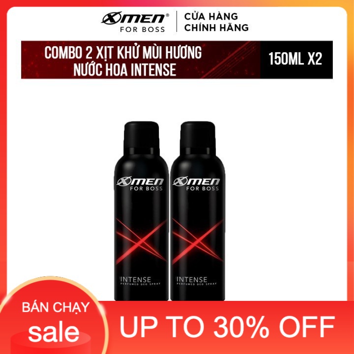 [COMBO ] Combo 2 Xịt Khử Mùi XMen For Boss Intense 150ml/chai