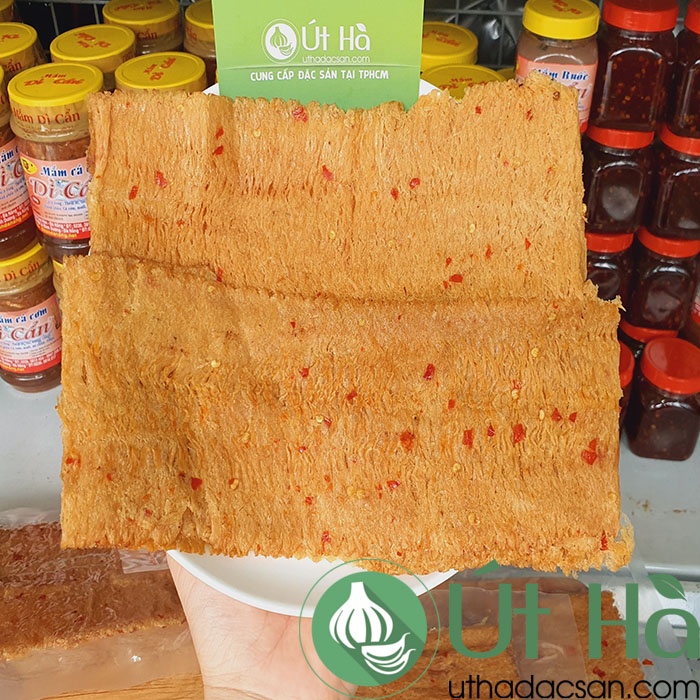 Mực Cán Tẩm Gia Vị Bịch 200gr Mực Tự Nhiên Thơm Ngon Tiện Dụng - Út Hà Đặc Sản
