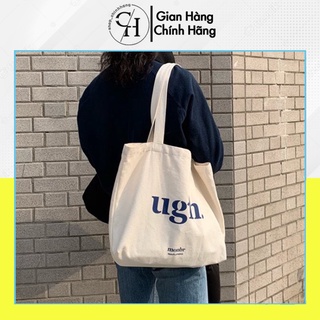 Túi tote đi học nữ vải Canvas hàn quốc giá rẻ in hình Ugh AH1594