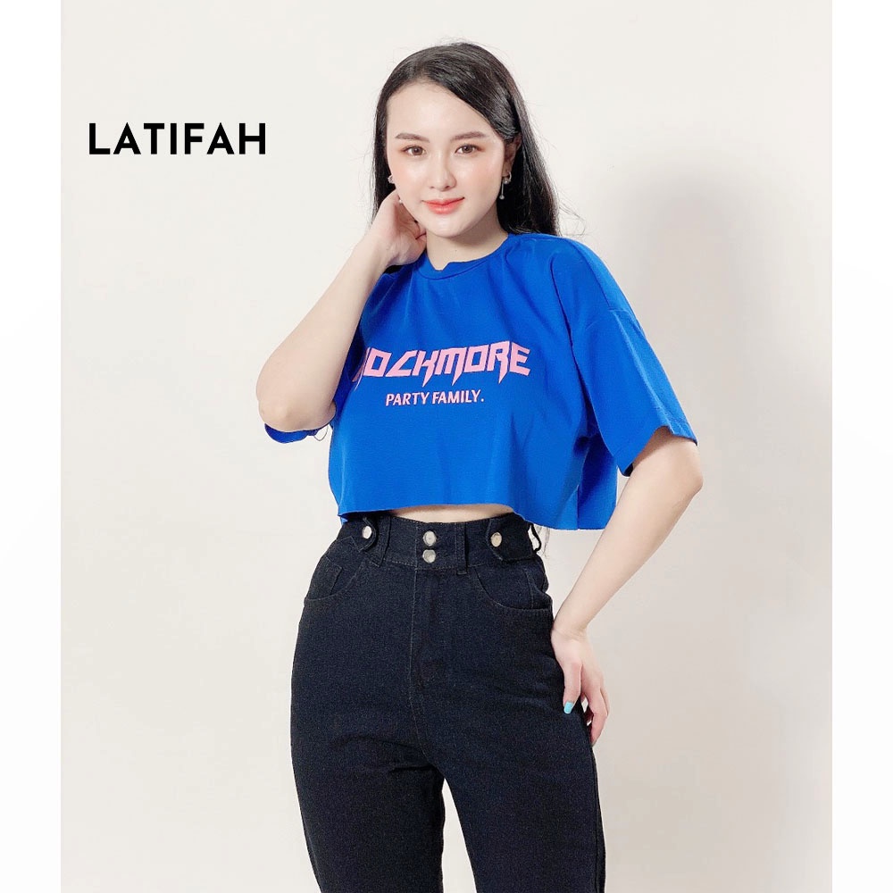 [Mã BMBAU50 giảm 7% đơn 99K] Quần baggy jeans nữ LATIFAH form rộng 2 bách vuông lưng thun QD016 phong cách hàn quốc