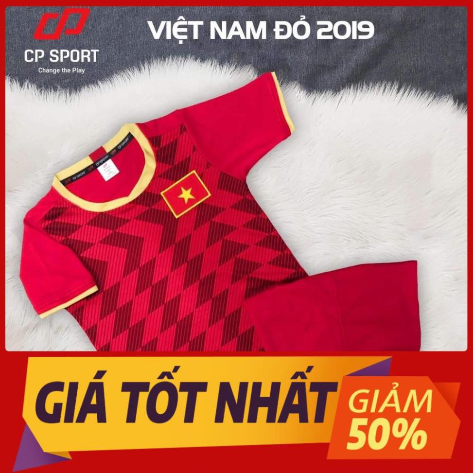 hàng chính hãng -  BỘ QUẦN ÁO BÓNG ĐÁ TRẺ EM VIỆT NAM MÀU ĐỎ 2019