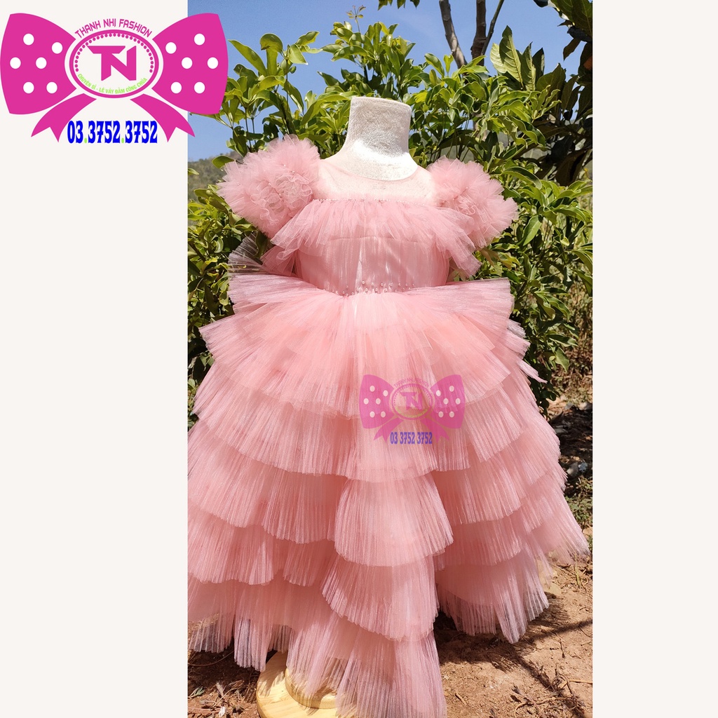 Váy bé gái xếp ly hồng cute - Váy Công Chúa TN233001A