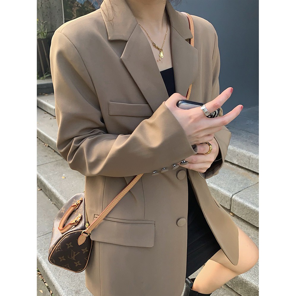(Hàng Đẹp)Áo blazer thời trang casual slim suit kiểu Anh-HC613.Ảnh thật 4 hình cuối