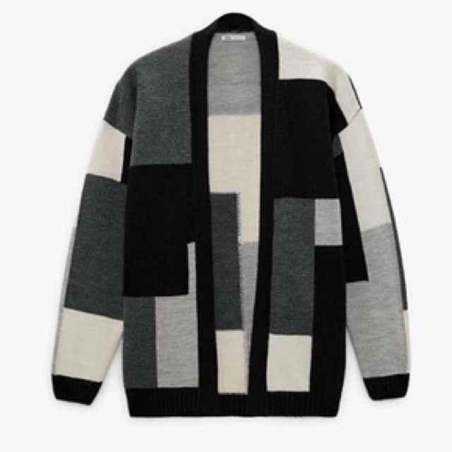Áo cardigan Zara authentic PATCHWORK