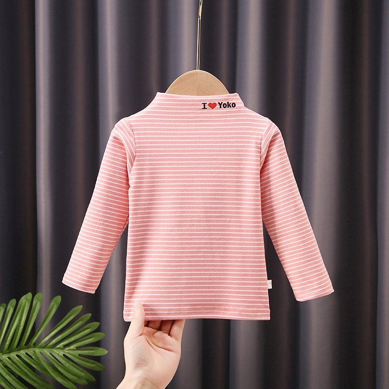 Áo dài tay cho bé, áo thu đông bé trai bé gái từ 1-6 tuổi cổ 3 phân giữ nhiệt tốt chất liệu cotton nhiều màu Color Kids.