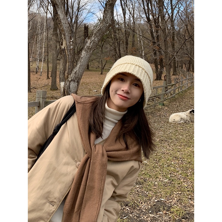 Mũ Bucket Len Dệt Kim Phong Cách Thời Trang Xuân Thu Hàn Quốc Dành Cho Nữ