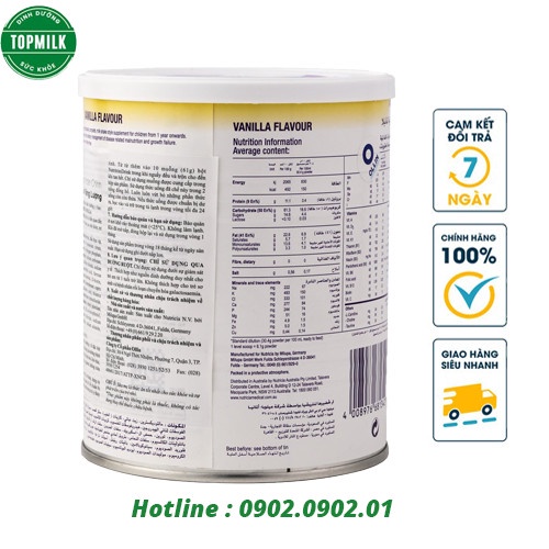 [ Giá dùng thử ] Sữa bột Nutrinidrink Hộp 400gr, sữa cao năng lượng bổ sung dinh dưỡng cho trẻ biếng ăn