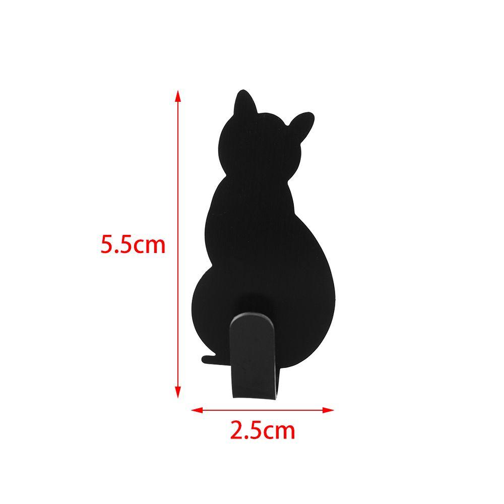 Set 2 Móc Treo Đồ Dán Tường Hình Mèo Dễ Thương Giá Đỡ