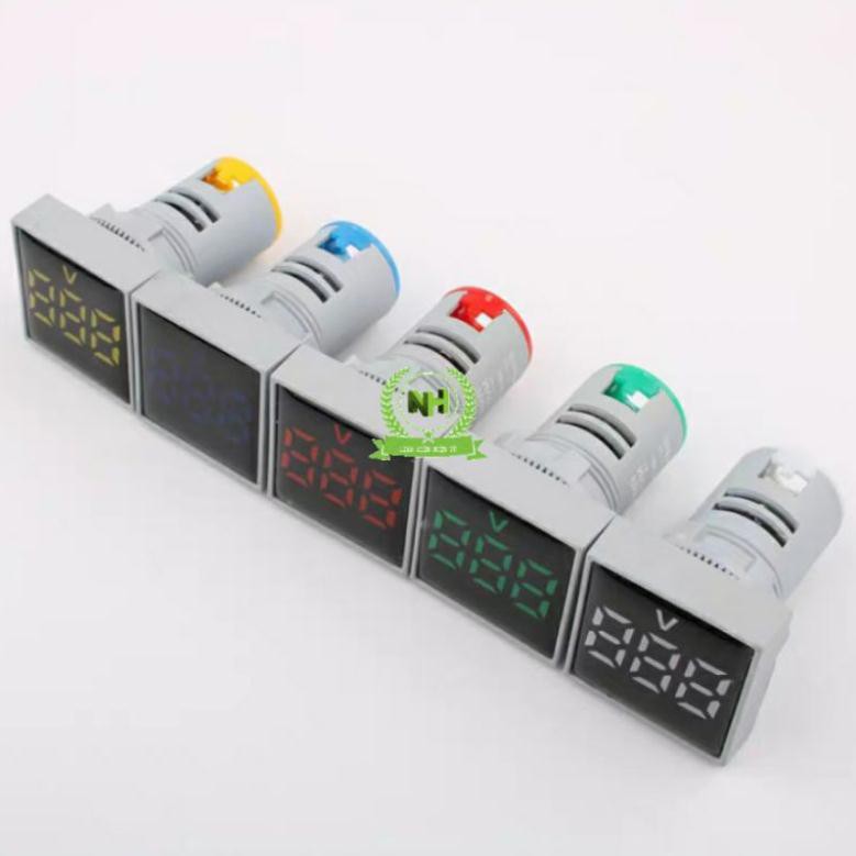 Đèn Báo Vôn Kế Hiển Thị Kỹ Thuật Số AC20-500V Báo Vôn Vuông