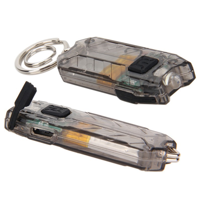 Móc khóa có đèn pin bóng LED 2 chế độ chiếu sáng 45LM sạc cổng USB