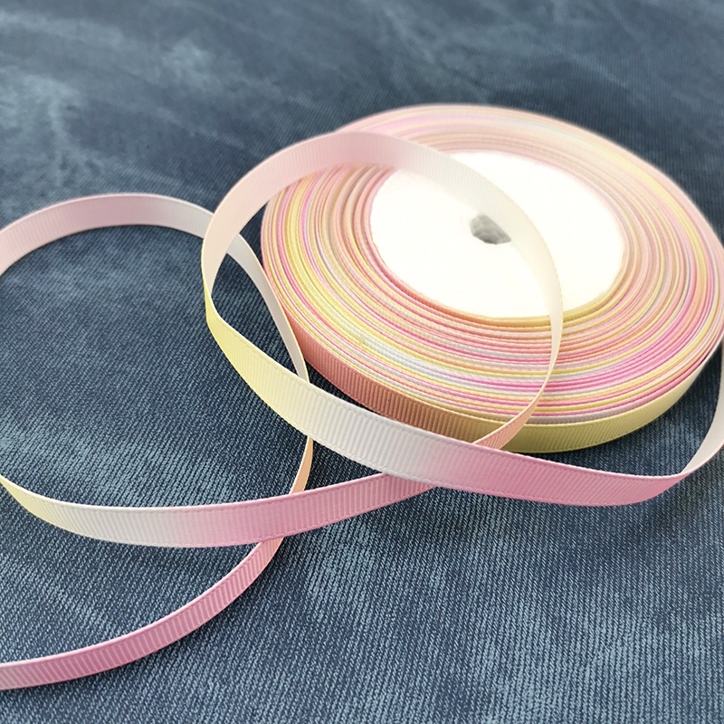 Cuộn Dây Ruy Băng Màu Sắc Gradient Dài 1cm Rộng 25 Yard Dùng Làm Quà Tặng