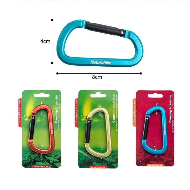 Móc Khóa Đa Năng Carabiner Naturehike 4cm- 6.5cm- 8cm