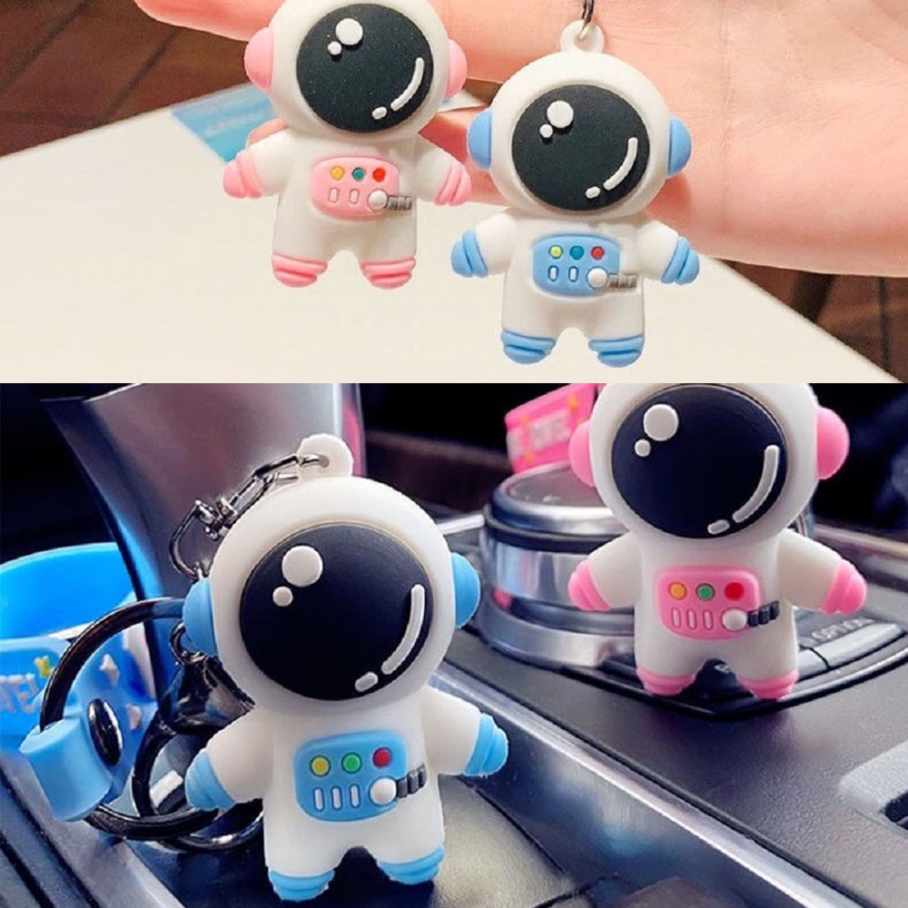 Móc khóa hình phi hành gia hoạt hình 3D sáng tạo dễ thương