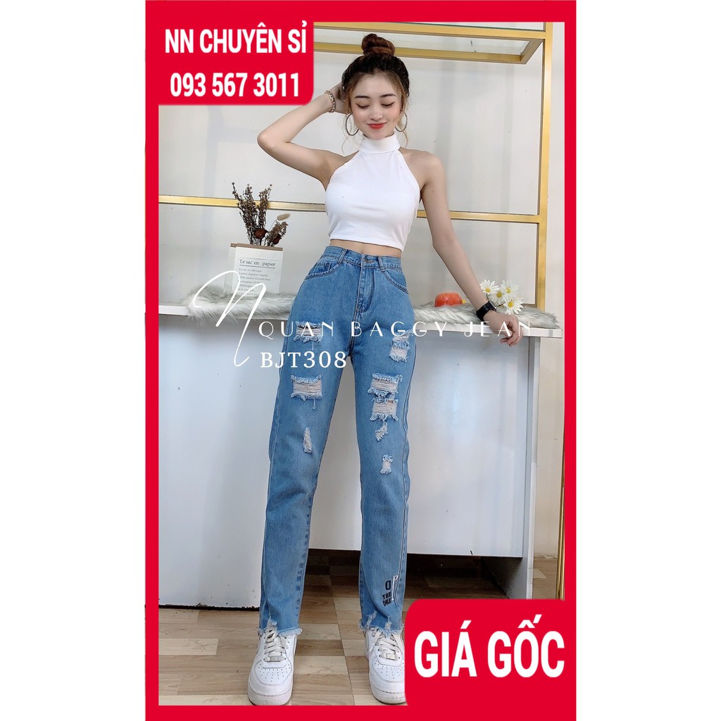 QUẦN BAGGY JEAN NỮ RÁCH CỰC CHẤT BJT308 HÀNG ĐẸP ẢNH THẬT QUẦN BAGGY JEAN RÁCH  QUẦN BÒ NỮ