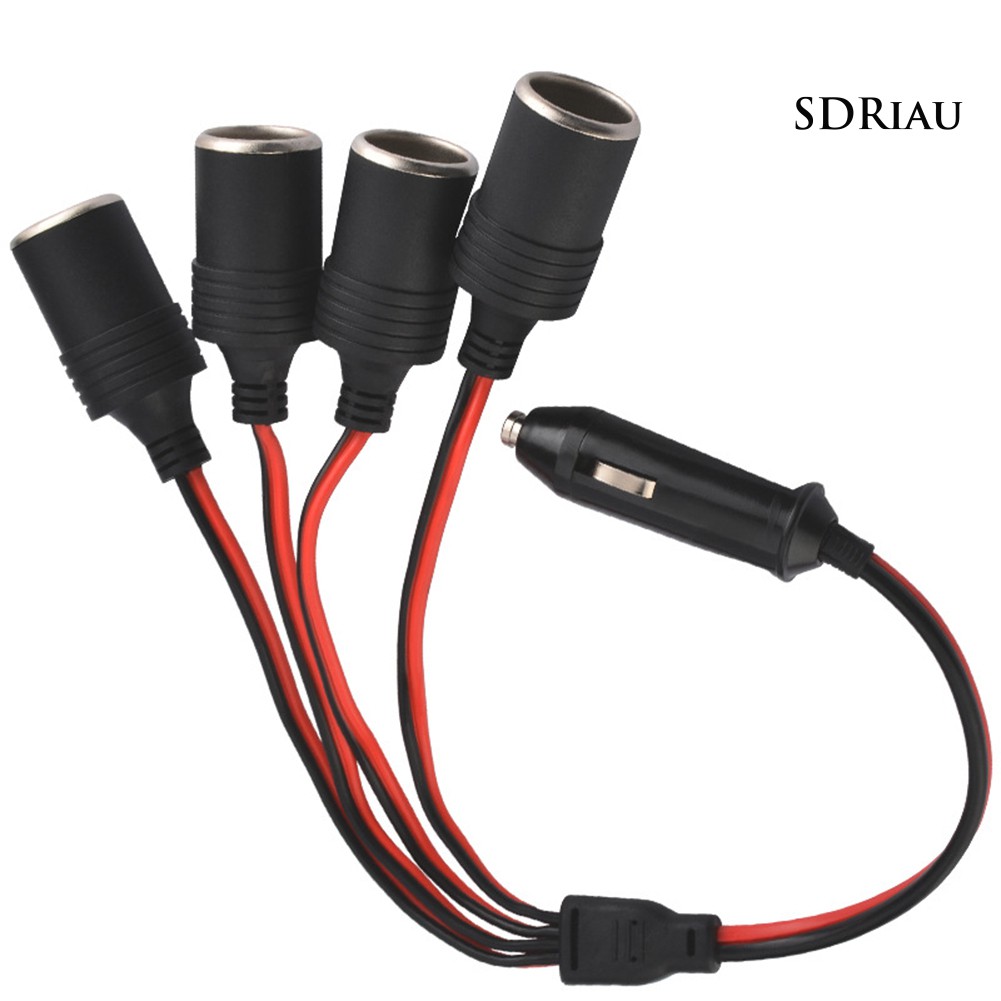 Bộ Chia Nguồn Điện 4 Nhánh Gồm 1 Đầu 3 Cổng Tiện Dụng Cho Xe Hơi