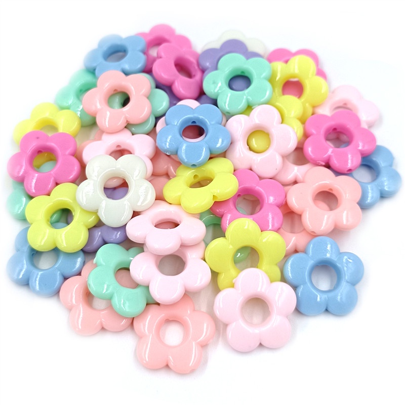 Hạt Nhựa Rỗng Hình Hoa Làm Trang Sức Thủ Công DIY