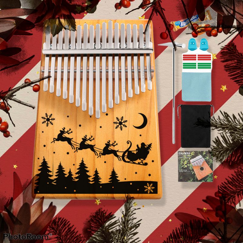 Đàn kalimba giáng sinh merry christmas phiên bản giới hạn Tonic- GS001 Hàng chính hãng Tặng kẹo Alpenliebe cho bé