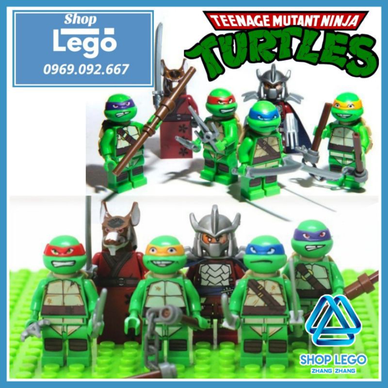 Xếp hình Ninja Rùa Teenage Mutant Turtles Splinter Donztello Leonardo Raphael Shredder Lego Minifigures Bela 10200 10205