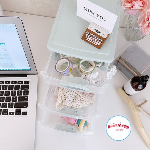 Tủ nhựa mini 3 tầng Việt Nhật đựng đồ cá nhân tiện lợi (MS: 3683) - Br 01352